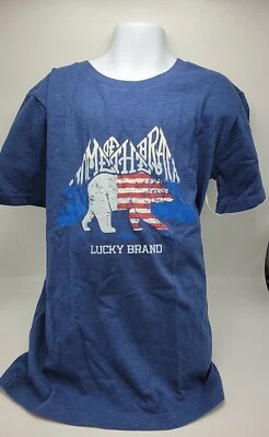 $22 NWT LUCKY BRAND boys NAVY BLUE "HOME OF THE BRAVE" SHIRT SIZE SMALL SJ 161 - Image 1 of 4