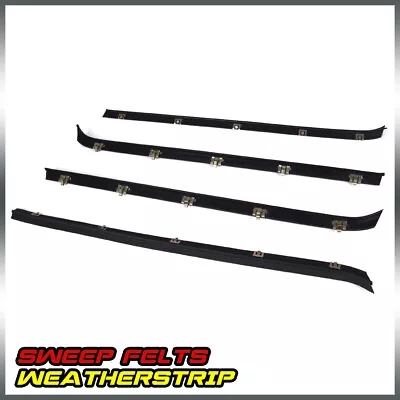 Outer Front&Rear Window Sweep Weatherstrip Seal Set Fit For Chevy GMC Pickup - Image 1 of 4