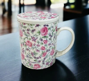 Howard Dodge & Sons Tea Cup Japan Hues N Brews Two Piece Floral Set Porcelain. - Picture 1 of 7