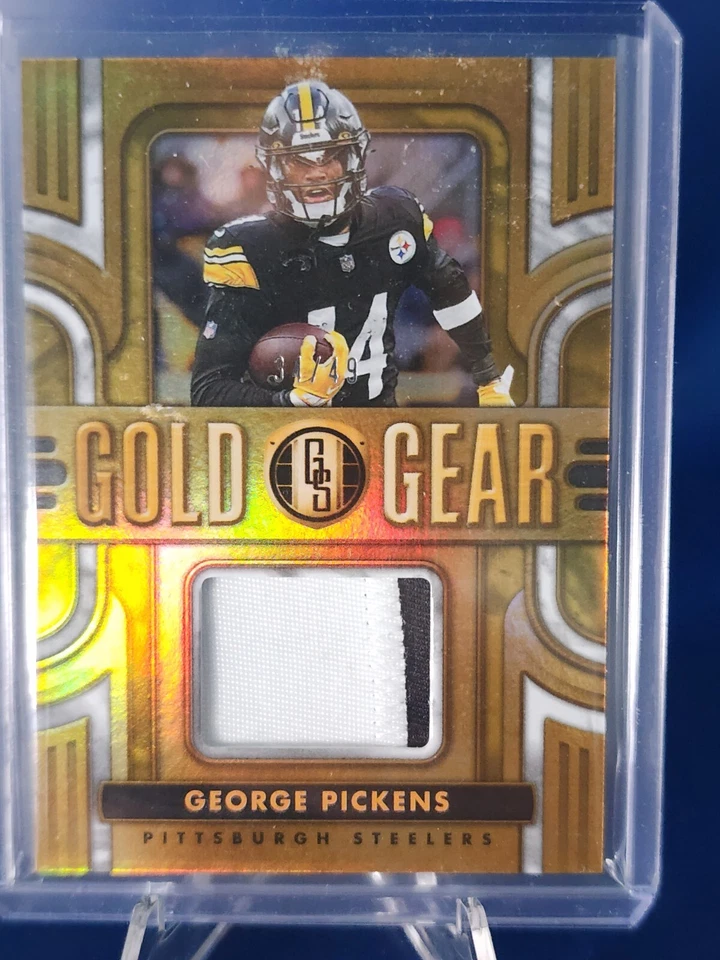 GEORGE PICKENS 2023 GOLD STANDARD GOLD GEAR PATCH 2 COLOR /49 Q2277 - Image 1 of 2
