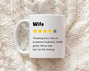 Tasse Frau 4 Sterne Bewertung - lustiges Geschenk für Frau, freches Jubiläumsgeschenk - Bild 1 von 4