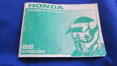 OEM USED HONDA XR600R OWNERS MANUAL - Image 1 of 4