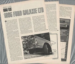 1965 FORD GALAXIE LTD Road Test article, Drivers Report, 65 Ltd - Picture 1 of 1