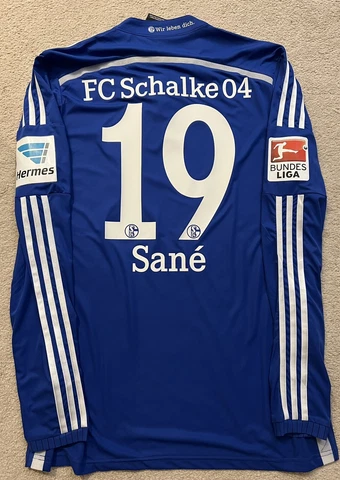 2015/2016 BNWT Schalke 04 Home Player Issue Adizero 8 Long Sleeve 19 Leroy Sané Cover