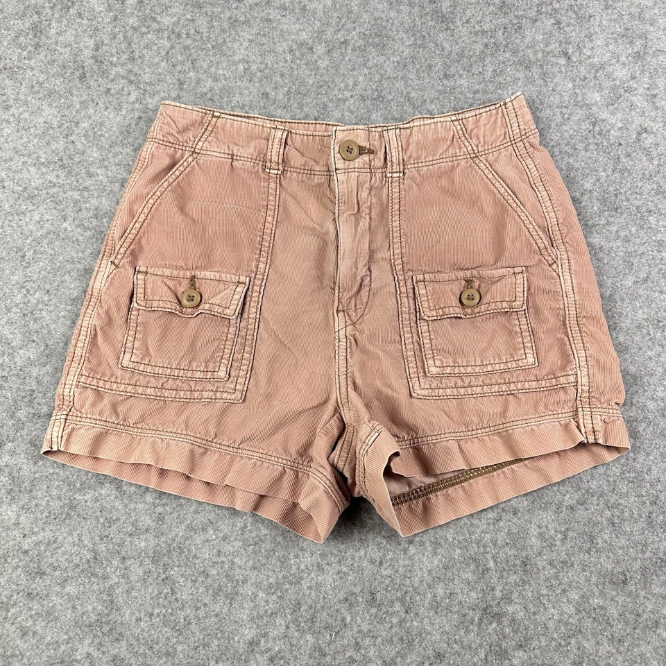 Shorts American Eagle micro veludo feminino 0 carga cintura mais alta anos 90 namorado - Imagem 1 de 4