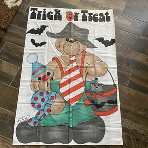 Vintage Daisy Kingdom Halloween Trick or Treat Tür Stoff Zum Selbermachen Panel Bären Dekor 90er - Bild 1 von 3