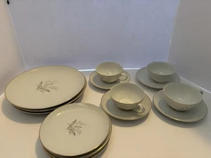 Vtg Kaysons Fine China Golden Rhapsody Japan 1961 4pc Place Setting 16 Pcs - Picture 1 of 7