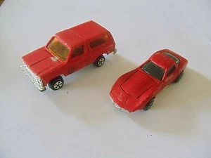 2 ALTE VINTAGE DRUCKGUSS SPIELZEUGAUTOS KIDCO Chevrolet Corvette & Blazer - Bild 1 von 3