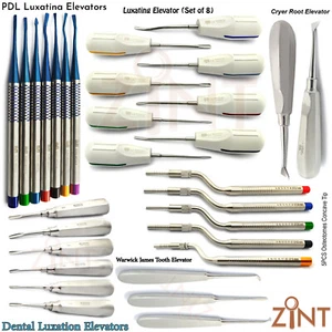 Elevadores de raíces de extracción de dientes luxantes osteotomas punta cóncava cirugía de implantes - Imagen 1 de 8
