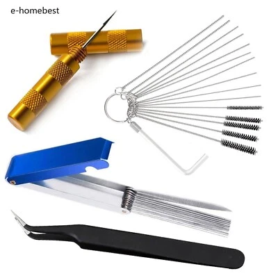 New 31pcs Carburetor Carbon Dirt Jet Remove Clean Needles Brushes Tool Kits Set - Image 1 of 4