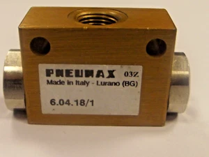Pneumax 6.04.18/1 Shuttle Valve 1/8 Bsp , Pneumax Series 600 - And Valve - Picture 1 of 3