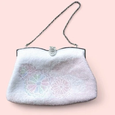 Bolso japonés versátil vintage con cuentas con correa extraíble, para kimono e informal Foto 1 de 4