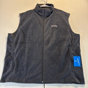 NWT Columbia Men's 2XL Steens Mountain Full Zip Soft Fleece Vest Gray 54" XXL - Bild 1 von 9