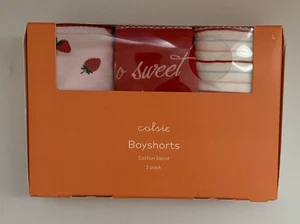 Colsie Damen Boyshort Erdbeere, gestreift, süß rot Large - Bild 1 von 8