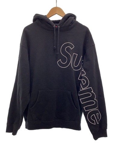 Supreme Felpa con Cappuccio 21FW Riflettente Felpa con Cappuccio L Cotone Nero Usata
