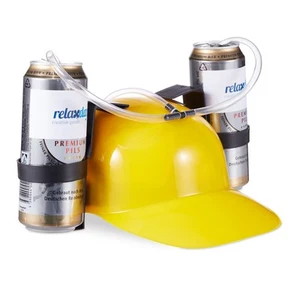 Casco da bere per feste cappello da birra con tubo casco da bere berretto da bere senza BPA 0,2 kg - Foto 1 di 23