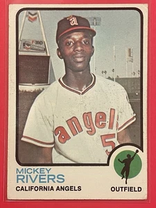 1973 Topps Mickey Rivers High Number #597 Vintage Baseball California Angels - Bild 1 von 2