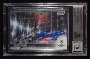 Edouard Mendy Signed 2020-21 Stadium Club Chrome UEFA Champions League Refractor - Bild 1 von 2