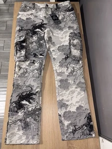 Rebel Vengeance Sensenmann Skelett Pferd Gobelin Cargohose Herren 32 Fransen - Bild 1 von 7