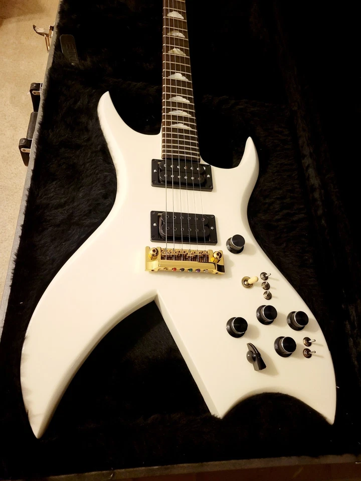 B.C Rich Bich USA Vintage guitar 1984 Dimarzio Glitter Rock White Player's Dream - Image 1 of 4