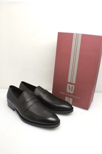 Bruno Magli cosmo black saffiano leather mens loafer shoes size 9 - Picture 1 of 8
