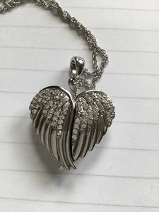 Bradford Exchange ‘Guardian Angel Embrace’ Diamond Locket  - Picture 1 of 9