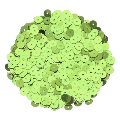 30000Pcs Flat Sequin Paillette, 6mm/0.24" Round Hole Sequin for DIY, Light Green Foto 1 de 4