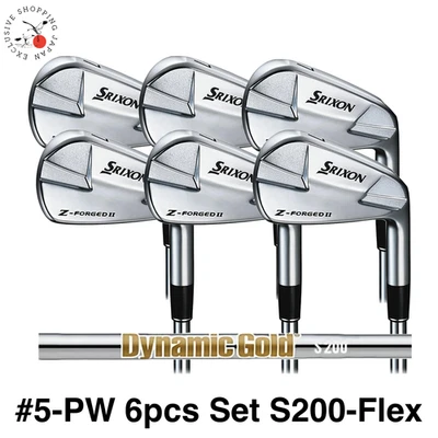 Dunlop SRIXON Z-Forged Ⅱ Iron Set #5-9,PW 6pcs Club Dynamic Gold Steel S200 Flex - Image 1 of 4