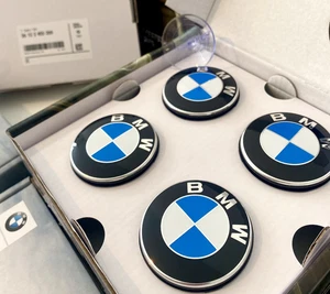 BMW Genuine Floating Alloy Wheel Centre Caps - 68mm Set of 4 - Picture 1 of 9