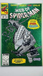 Web Of Spider Man Gigante Tamaño 100 Edición Marvel Comic 1992 Cubierta de Lámina - Imagen 1 de 1