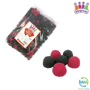 Black & Raspberry JELLIES Coated Sweets GUMMY Candy JELLY Kingsway PICK N MIX - Bild 1 von 5
