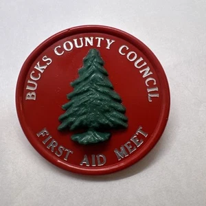 Vintage BSA 1950s Bucks County COUNCIL First Aid Meet NECKERCHIEF SLIDE - Picture 1 of 2