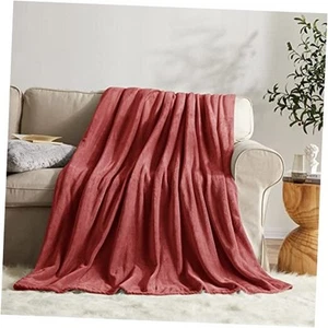 Fleece Blanket Throw Size Coral Lightweight Super Soft Cozy Luxury Bed - Picture 1 of 7