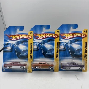 Hot Wheels Custom 53 Chevy 2007 New Models Red, Purple & Gold Models - Lot Of 3 - Picture 1 of 12