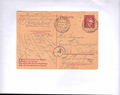 Karte 4.12.44 Thale/Harz Italiener im Zwangsarbeiter-Lager nach Italien _RRR_40 - Bild 1 von 2