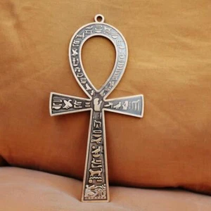 Erstaunliche ägyptische Bronze Wandplakette altes Kreuz ANKH ""Schlüssel zum Leben""....GROSS - Bild 1 von 4