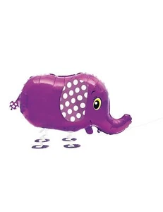 Elephant Walking Pet Balloon - Helium Air Party Decoration Print Airwalker - Picture 1 of 1