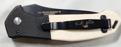 Bear & Son 4 1/2′′ Bold Action G10 blanco hueso liso AC-500-WSB6-B 14c28n operaciones Foto 1 de 4