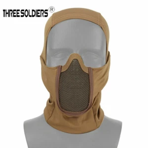Military Tactical Balaclava Mesh Mask Airsoft Paintball Face UV Protection Hood - Picture 1 of 35