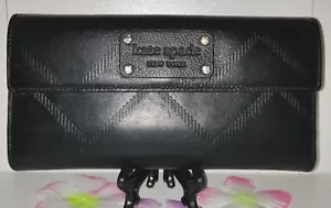 Authentisch💥Selten💥Kate Spade S363 Vintage Gen Embsd Lthr große Klappe Continental Geldbörse - Bild 1 von 24