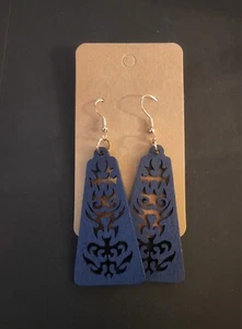 Brautjungfer Holz Hochzeit blau Blumen Ausschnitt Bohemian Baumeln Strumpf Füller  - Bild 1 von 2