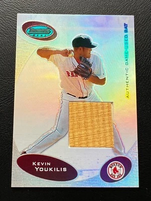 2003 BOWMAN'S BEST KEVIN YOUKILIS RED SOX GAME USED BAT CARD #BB-KEY MT - Image 1 of 2