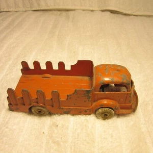 Hubley Farm Stake Truck Orange Metal White Rubber Tires 5" Original! - Picture 1 of 9