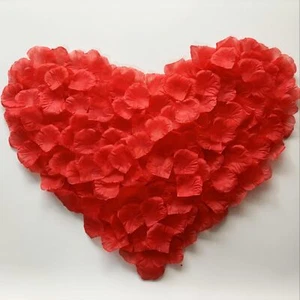 Red Rose Petals 1000 PCS Fake Rose Petals for Wedding Artificial Flower Petal... - Picture 1 of 7