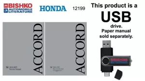 2003 2005 2007 Honda Accord Service Repair Manual USB Drive w/ V6 Supplement OEM - Picture 1 of 3