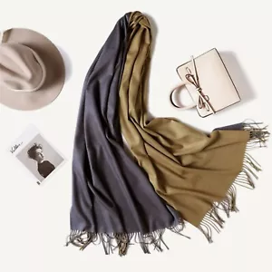 Winter Scarf for Women Double side Colours Cashmere Pashmina Shawl, Wrap, Hijab - Foto 1 di 8