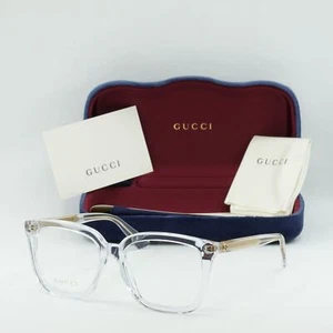 NEW GUCCI GG1319O 003 Crystal 53mm Eyeglasses - Picture 1 of 6