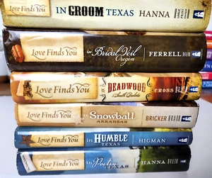 Love Finds You Novels Lot Of 6 Hardback Romance Books 5 Large Print 1 Standard - Picture 1 of 12