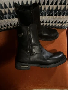 Milwaukee Motorcycle Afterburner Men's 11.5D—MB407 Leather Boots Zipper - Bild 1 von 10