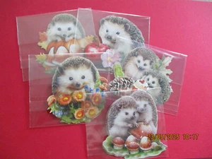 3D-Motive "Niedliche Igel", Glimmerlack, 7,5 - 8,5 cm, neuwertig - Bild 1 von 6